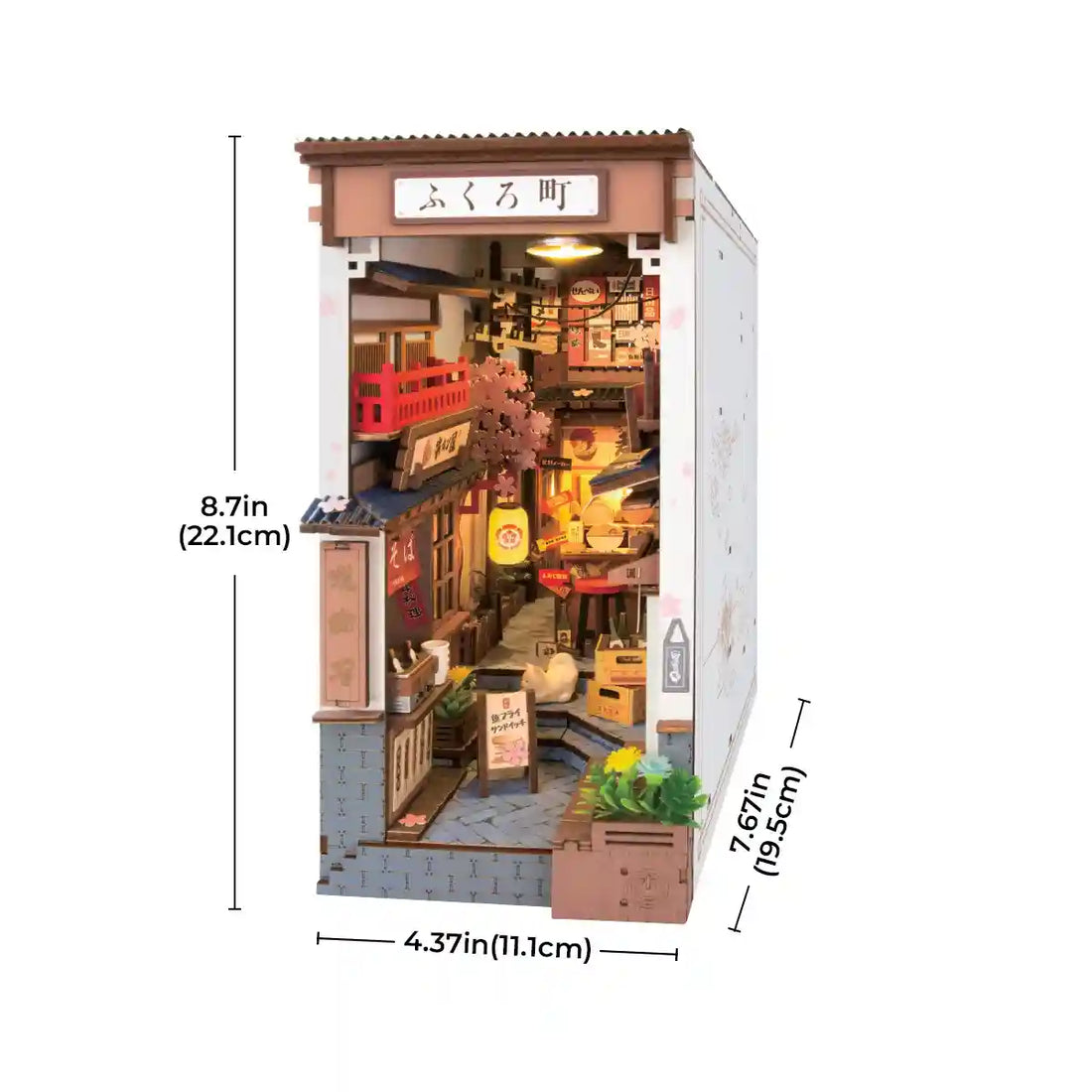 Sakura Wine Alley book nook kit – detail view 6