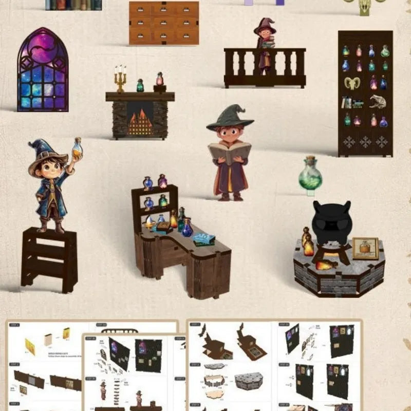 Alchemy Master book nook kit – detail view 4
