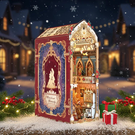 Beast and Beauty book nook kit β DIY rotating fairy tale castle