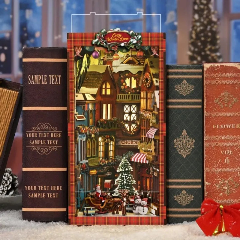 Book Nook - Angolo di Strada Natalizio