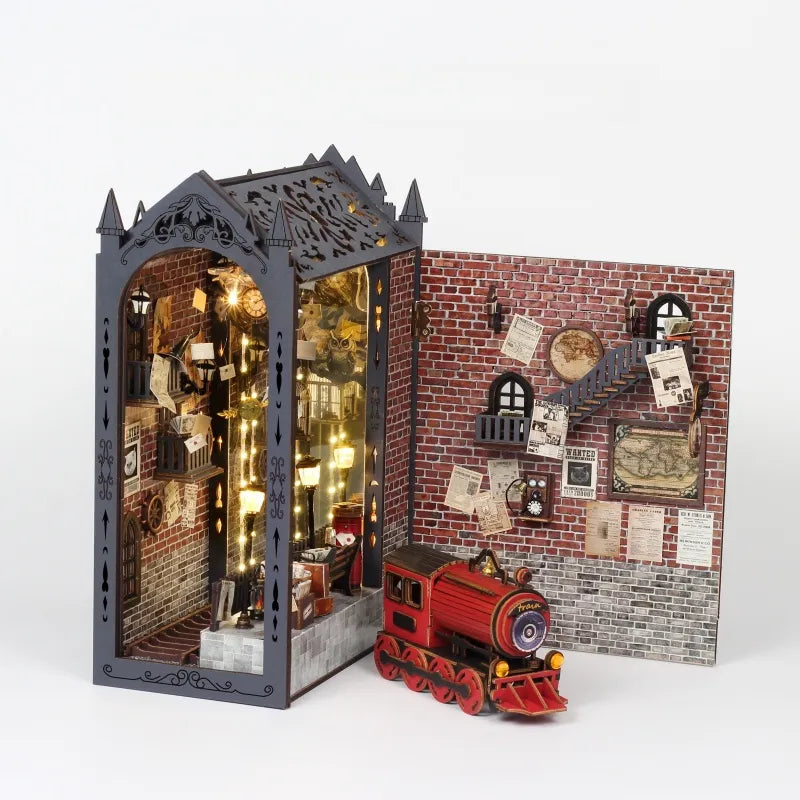 Fantasy Train Platform book nook kit β detail view 9