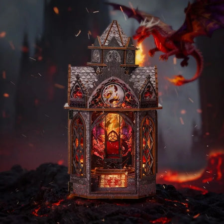 Spire of the Wyrm book nook kit β DIY gothic dragon tower