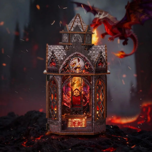 Spire of the Wyrm book nook kit β DIY gothic dragon tower
