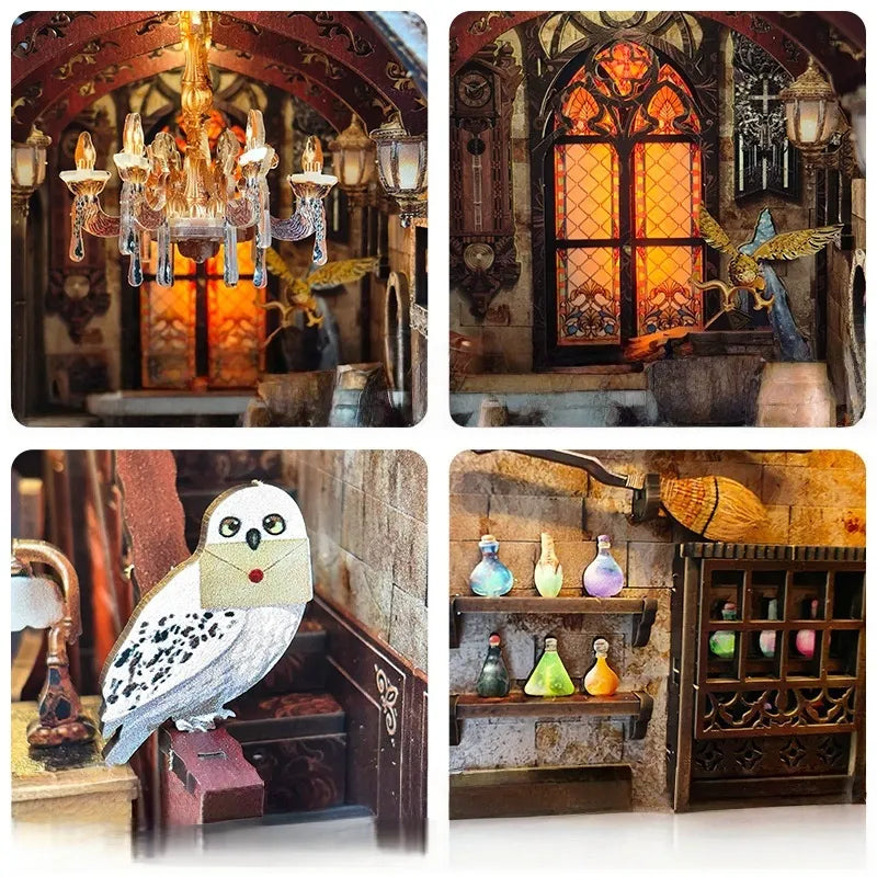 Wizard School Alley book nook kit β detail view 2