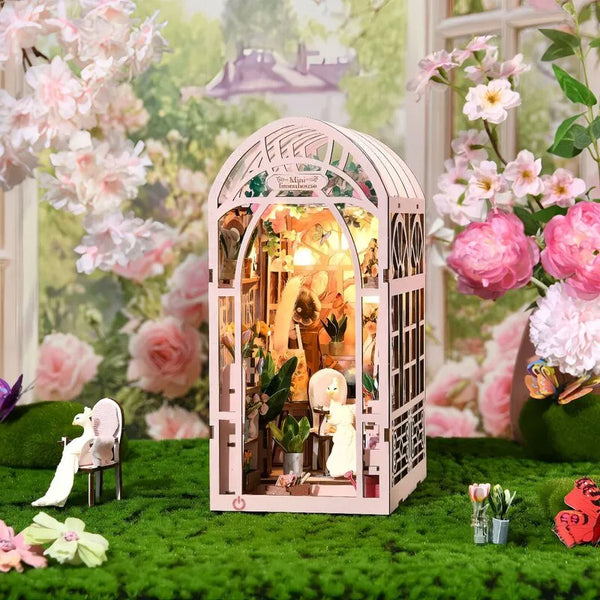 Mini Greenhouse Flower Room book nook kit β DIY miniature greenhouse