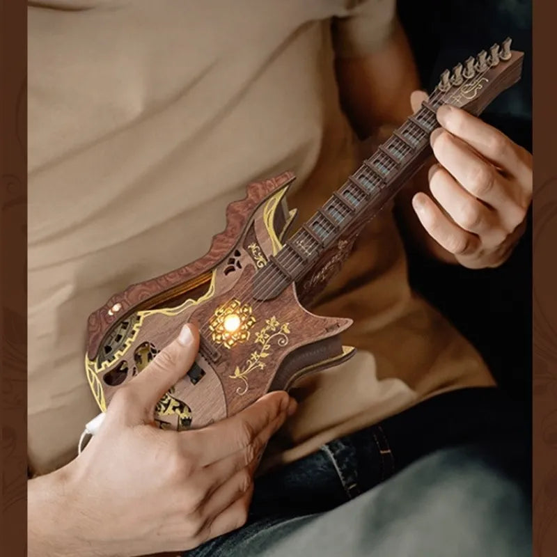 Puzzle 3D in Legno - Kit Chitarra