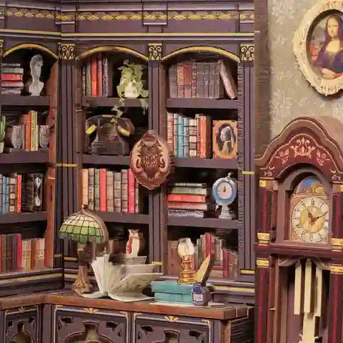 The Midnight Owl Bookstore book nook kit β detail view 2