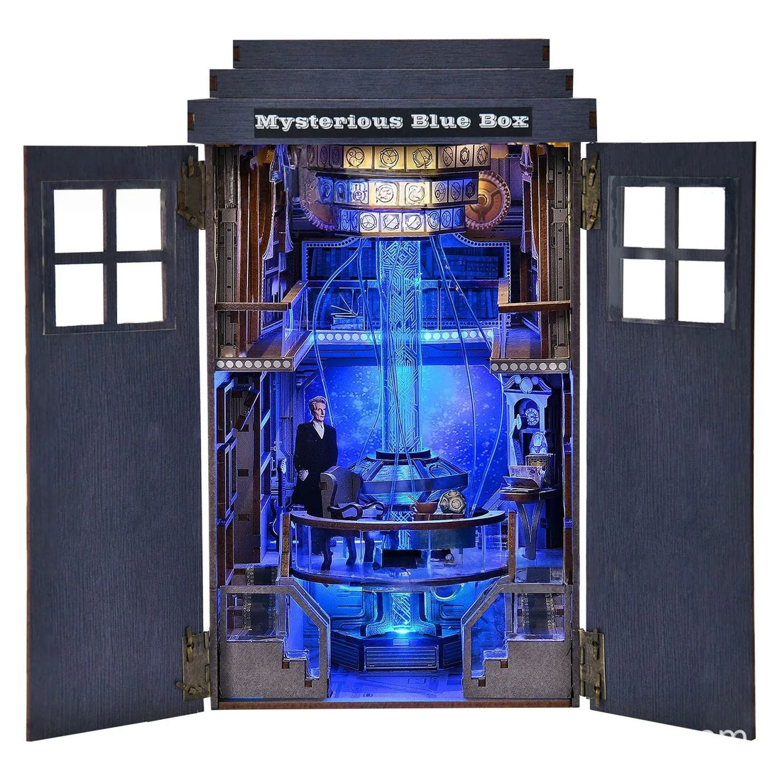 Mysterious Phone Booth book nook kit β detail view 9