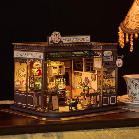 Magic Coffee Shop miniature house kit – DIY cosy cafe