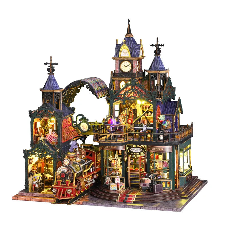 Miniatur Haus Bausatz - Città Isolata sulla Ferrovia