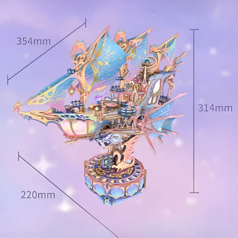 Magical Galaxy 3D wooden puzzle – detail view 4