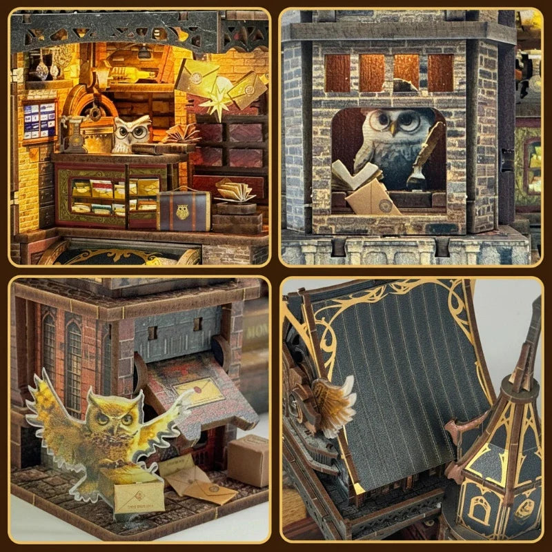 A miniature post office in motion