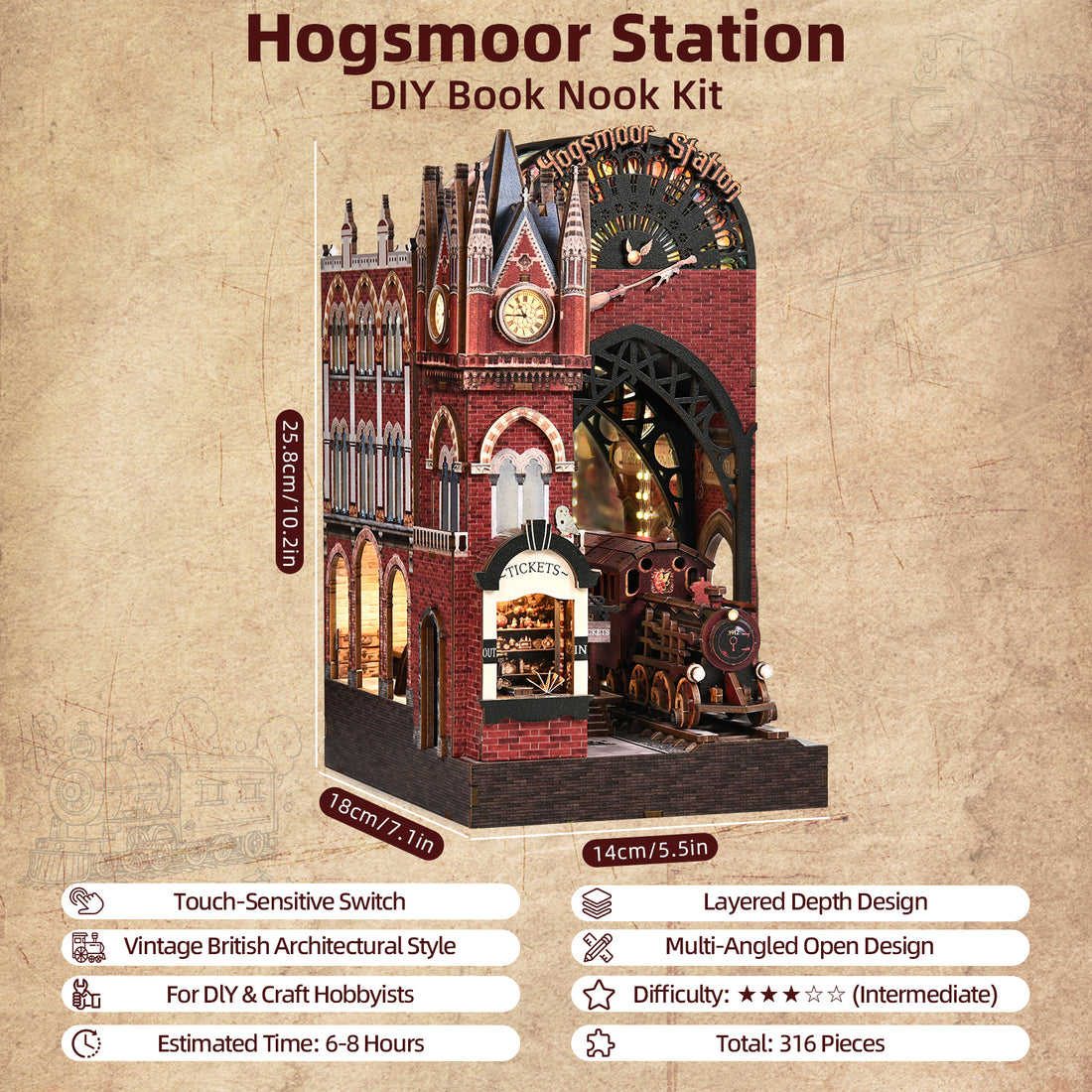 Hogsmoor Station Book Nook Kit