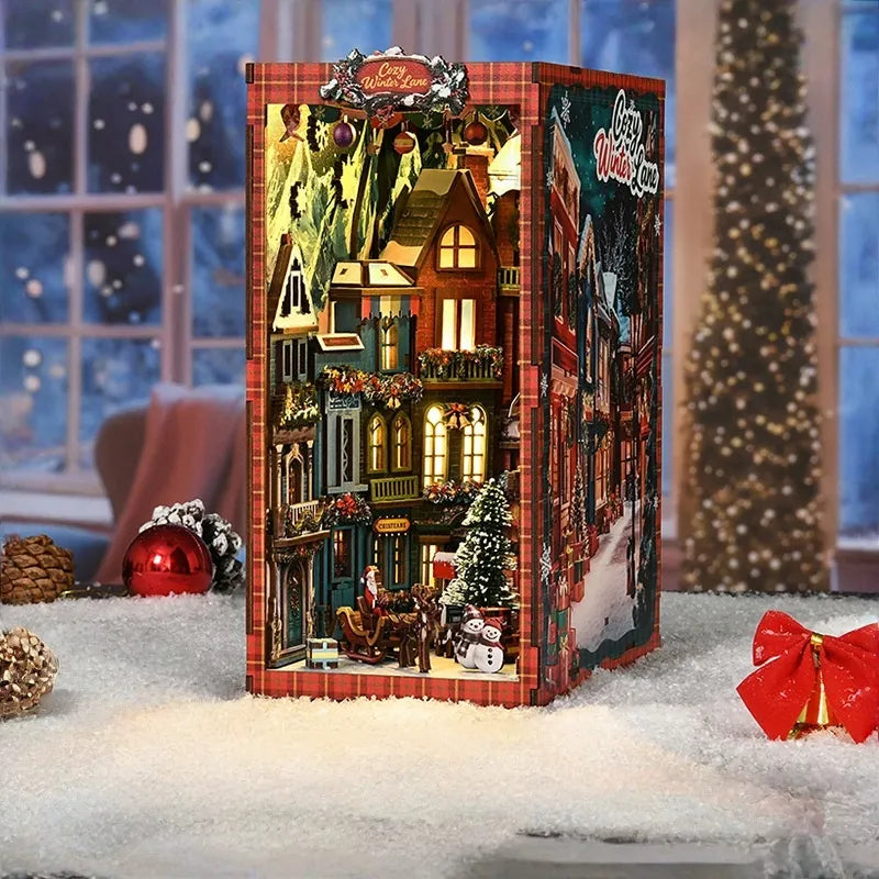 Book Nook - Angolo di Strada Natalizio