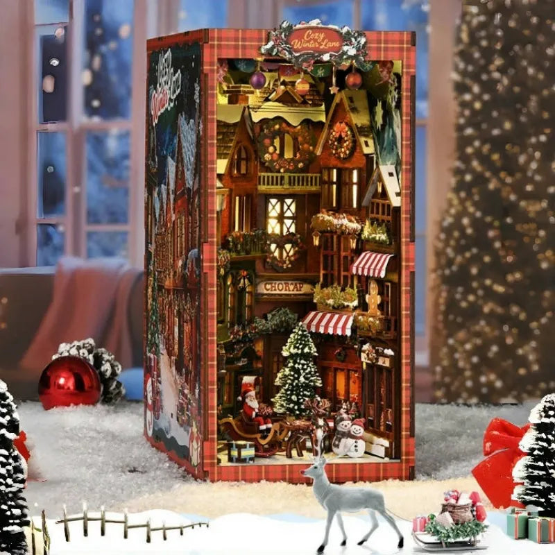 Book Nook - Angolo di Strada Natalizio