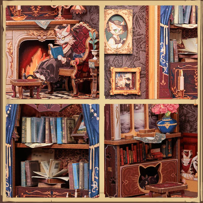 Open the doors to a cat’s little library