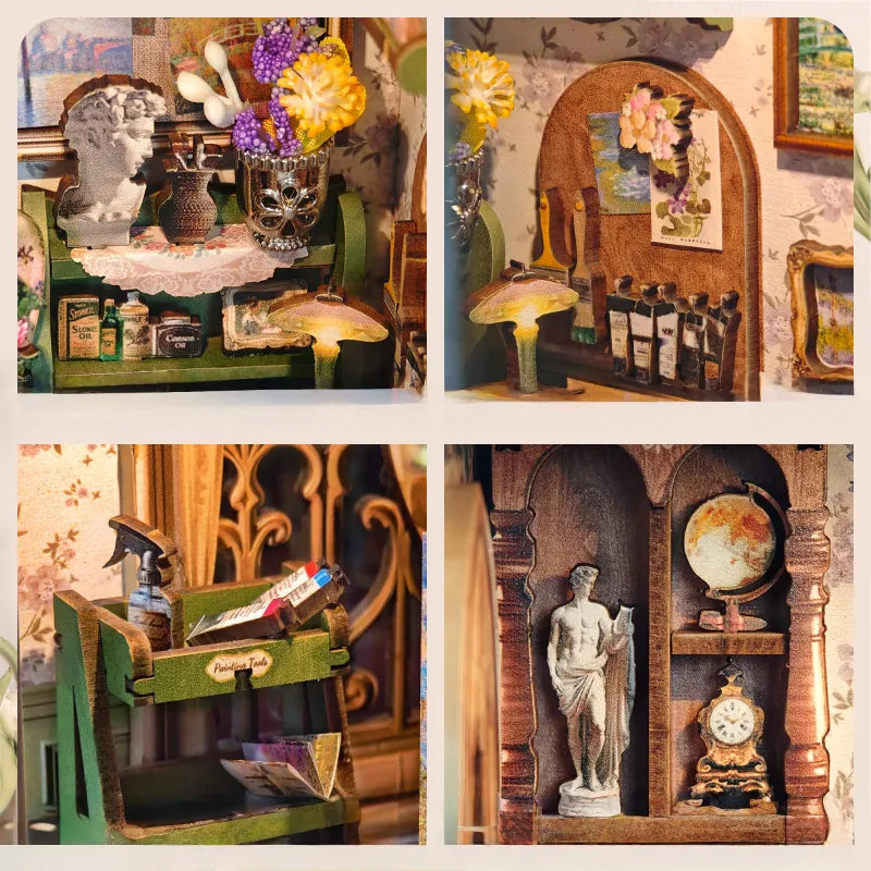 Make a small space for art on your shelf