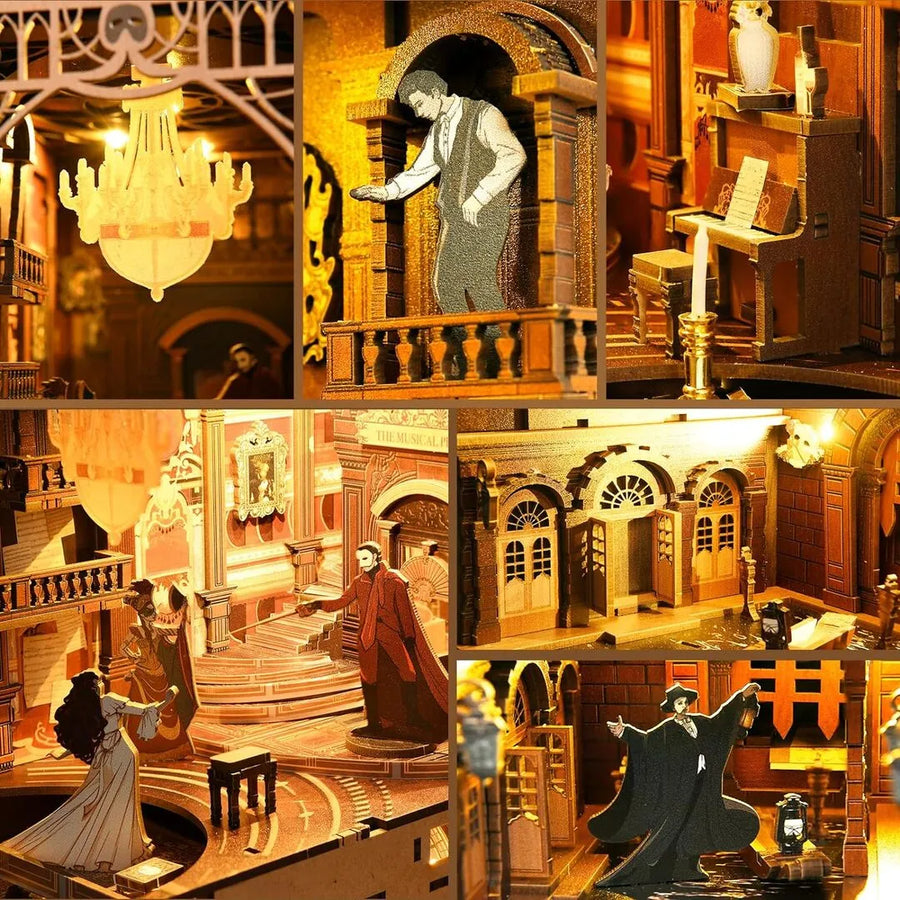 Build a miniature stage with a dramatic glow
