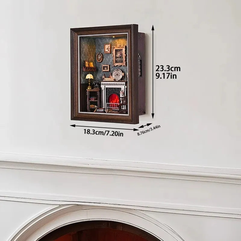 DIY 3D-Bilderrahmen Bausatz - Casa con Camino | Diorama in Miniatura