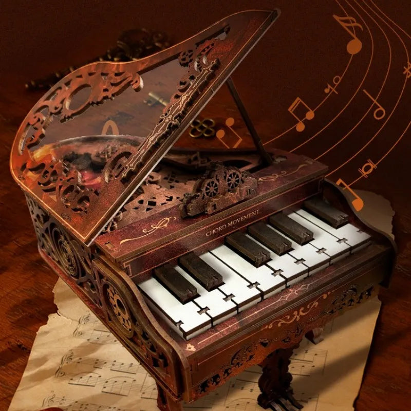 Puzzle 3D in Legno | Kit Pianoforte - Movimento degli Accordi