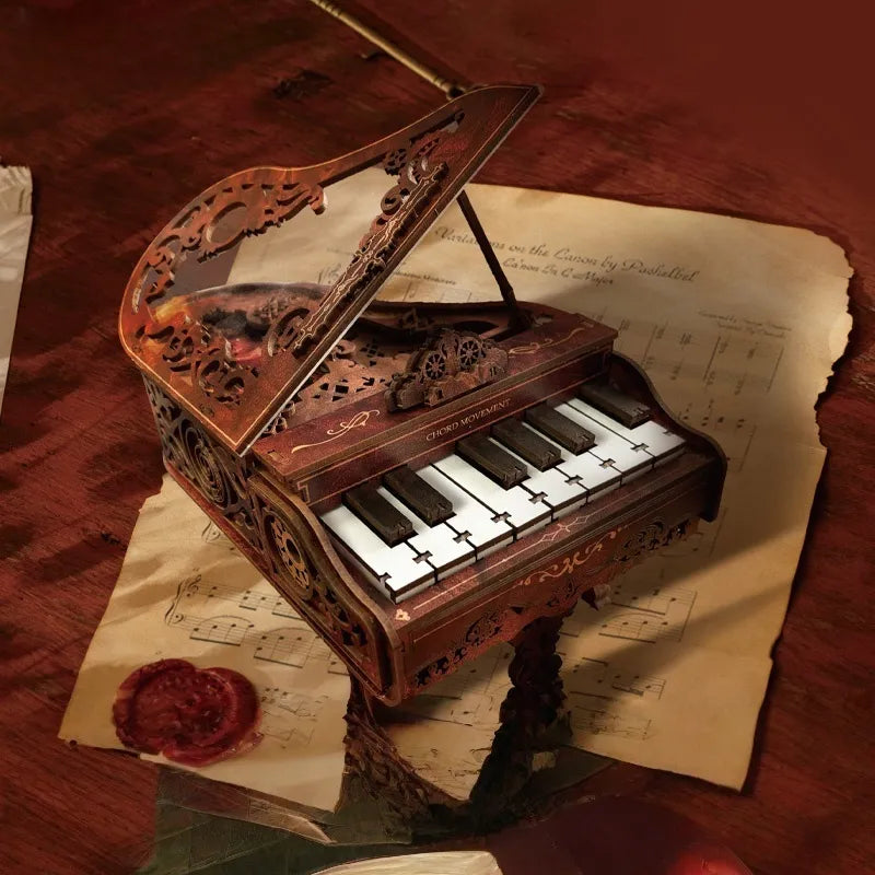 Puzzle 3D in Legno | Kit Pianoforte - Movimento degli Accordi