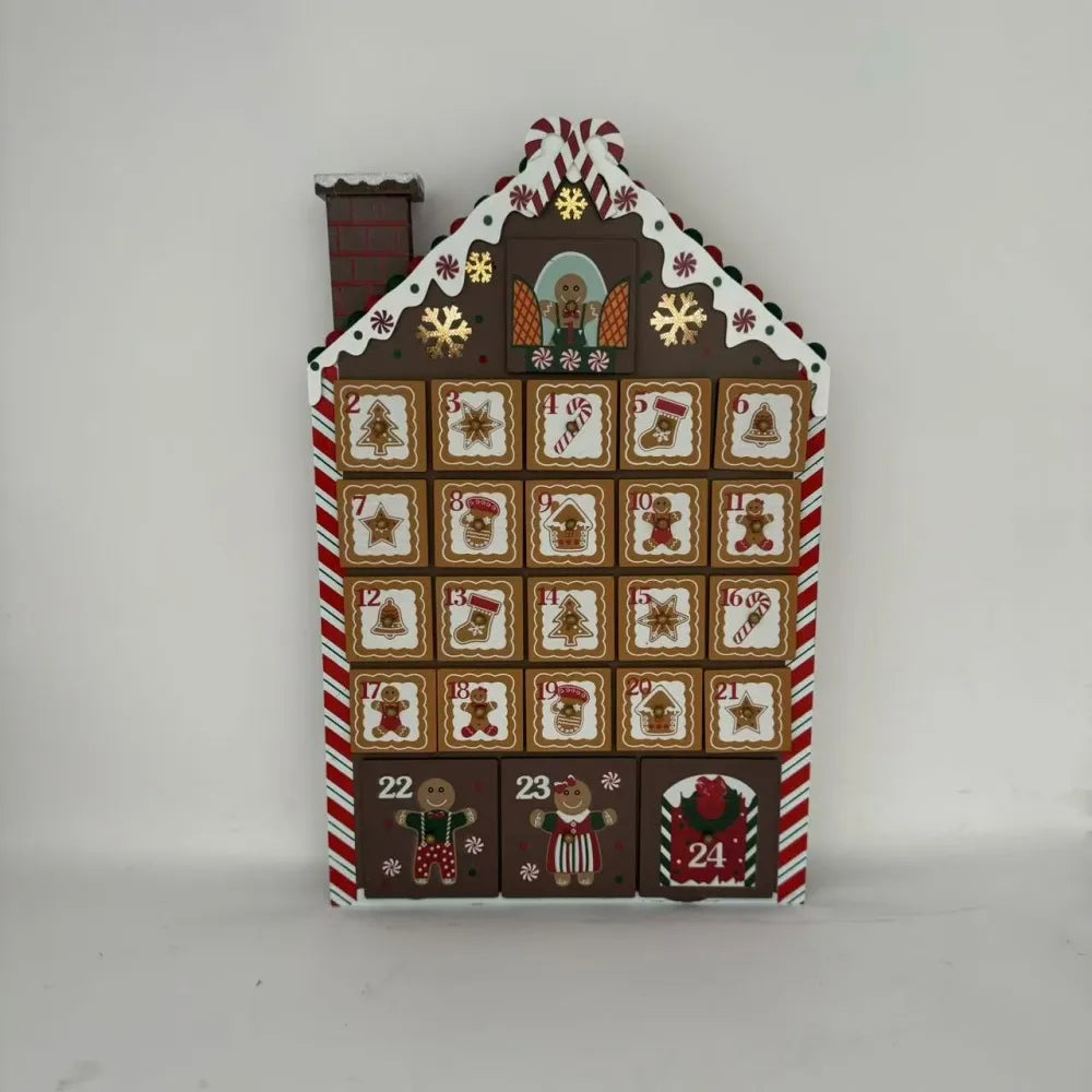 Calendario dell'Avvento Casa in Legno Pan di Zenzero