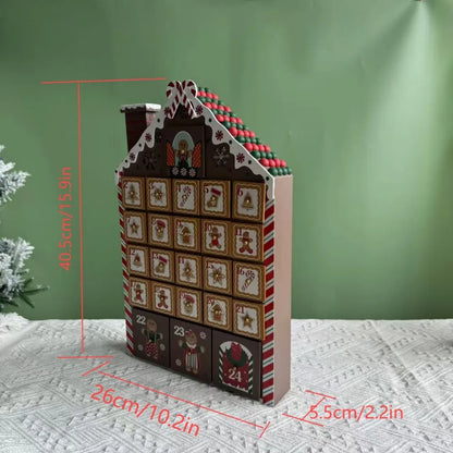 Calendario dell'Avvento Casa in Legno Pan di Zenzero