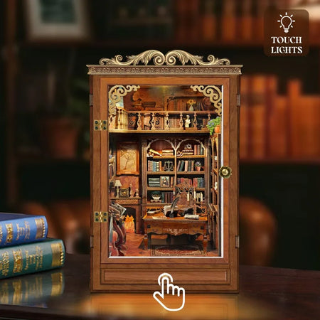 Time Book House miniature kit – DIY 3D library scene